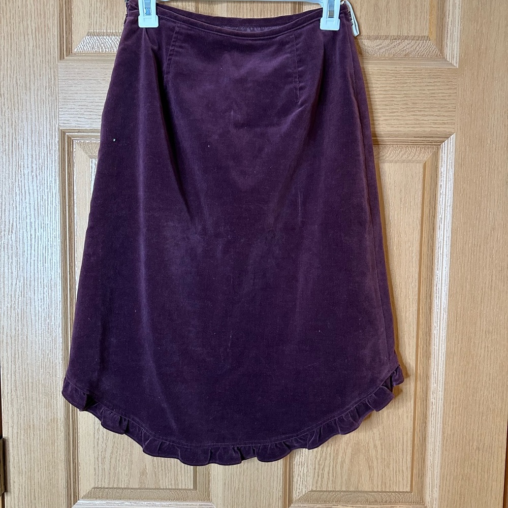Vintage Velvet pencil skirt with hem detail